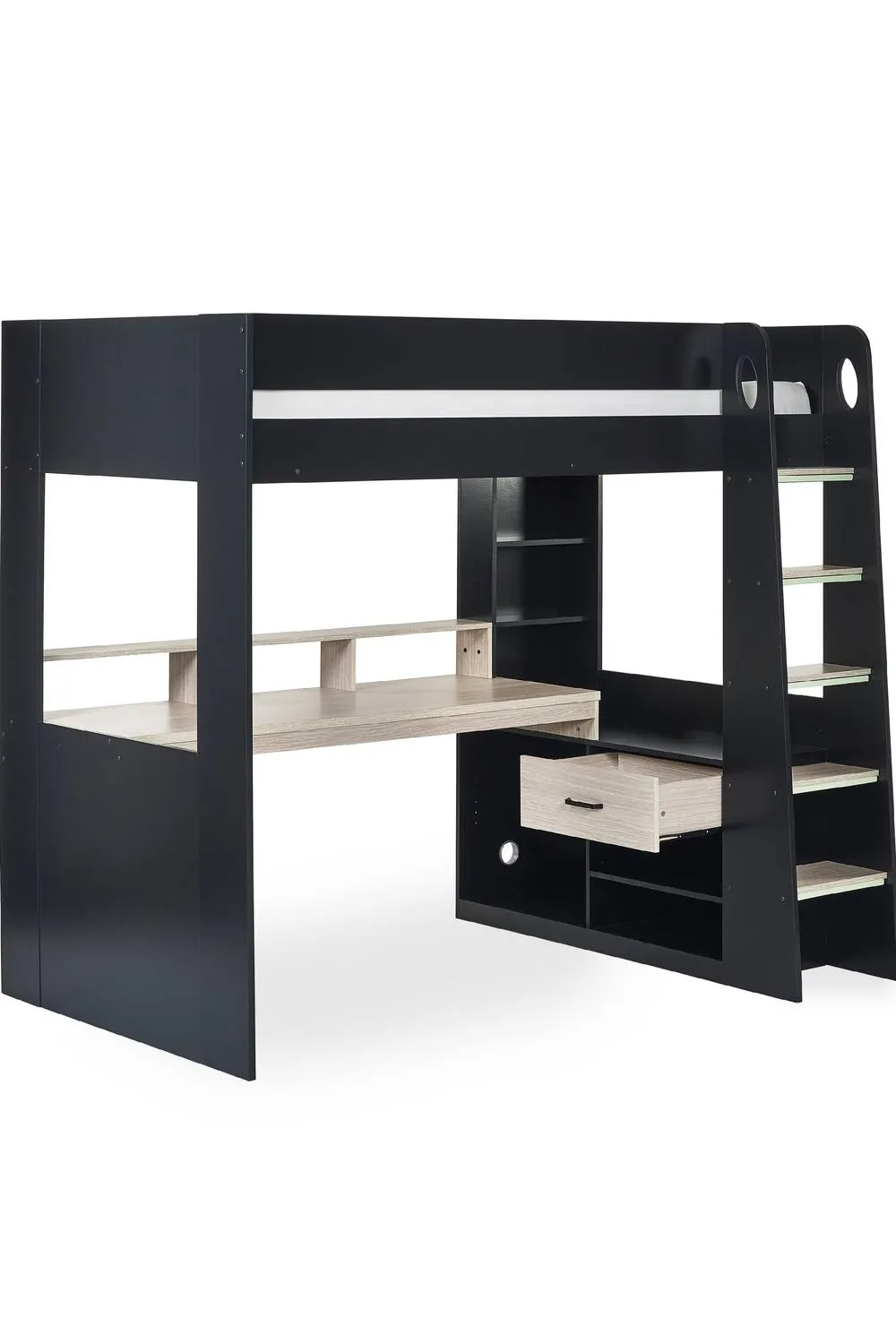 Julian Bowen Blaze Gaming Highsleeper Loft Bed with Desk in Black 3