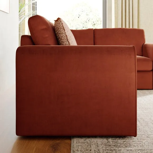 Abel Matte Velvet Corner Sofa 3