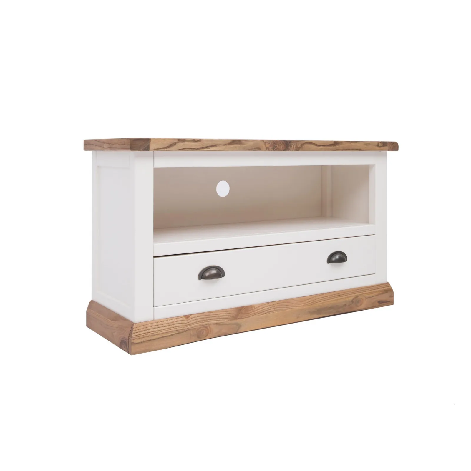 Cabinet Bits Tropea Off-White 1 Drawer TV Cabinet Brass Cup Handle 2