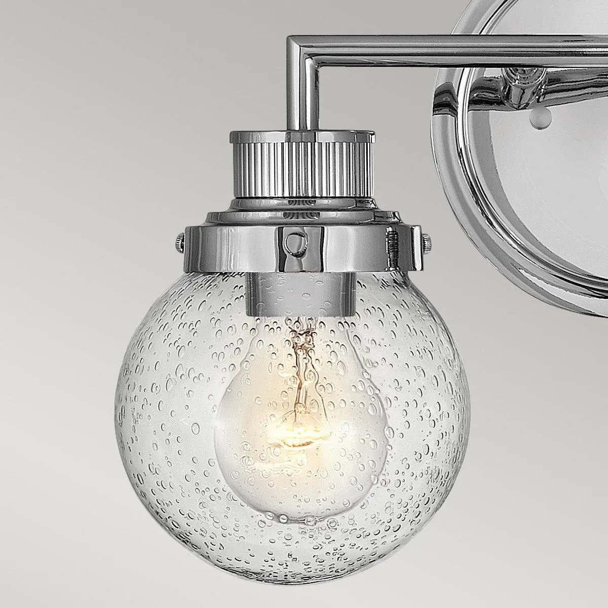 Netlighting Hinkley Poppy Bathroom Wall Lamp Polished Chrome IP44 in Grey 4