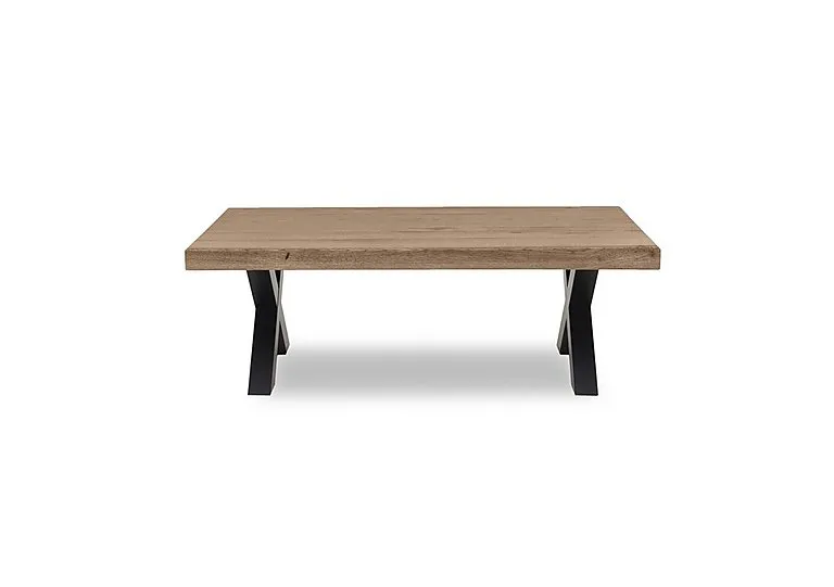 Terra Straight Edge Coffee Table with X Shaped Legs
