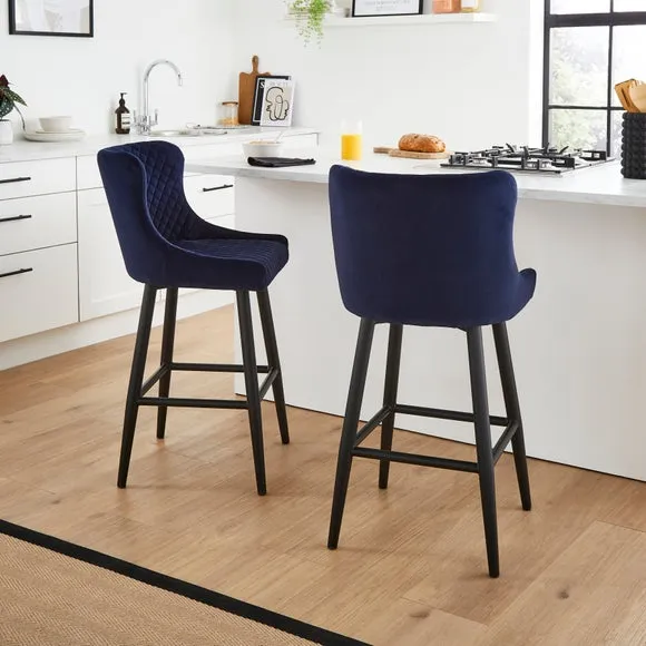 Montreal Counter Height Bar Stool, Velvet 2
