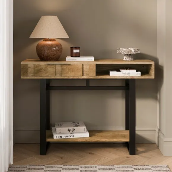 Watson 1 Drawer Console Table, Wood Effect 1