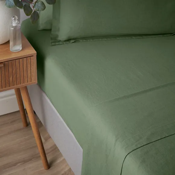 Cotton Linen Fitted Sheet 1