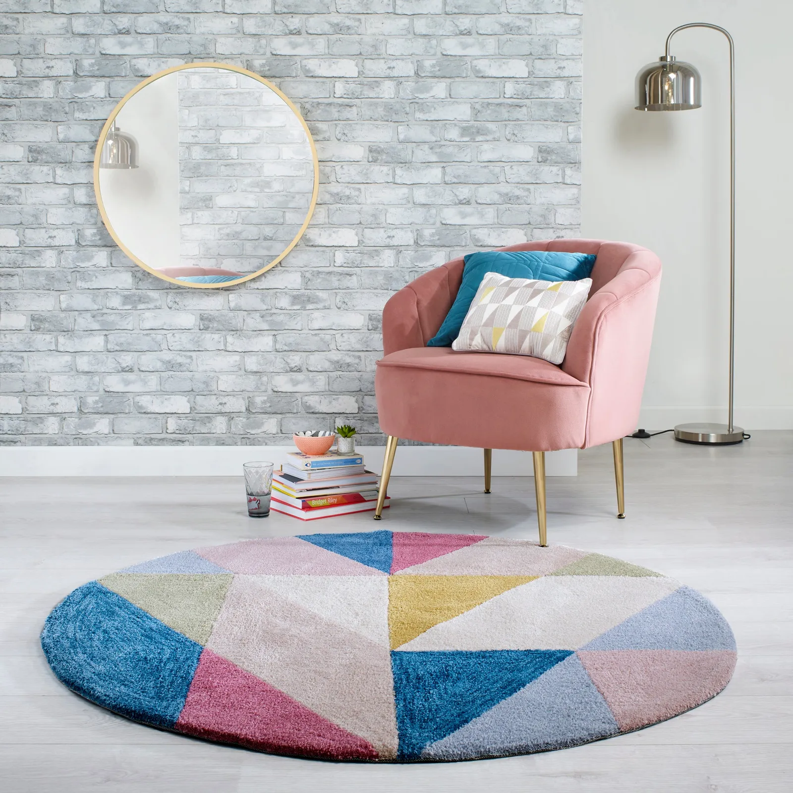 Metro Circle Rug MultiColoured