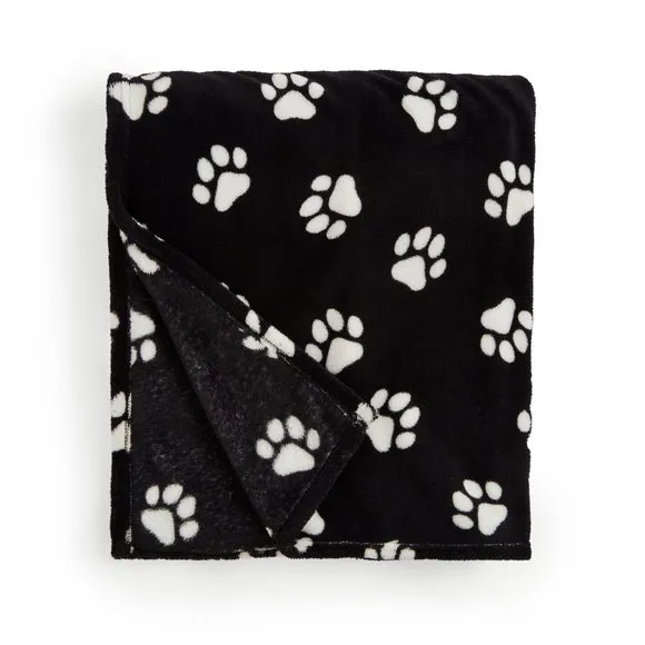 Paw Print Throw Blanket 130cm x 170cm 3