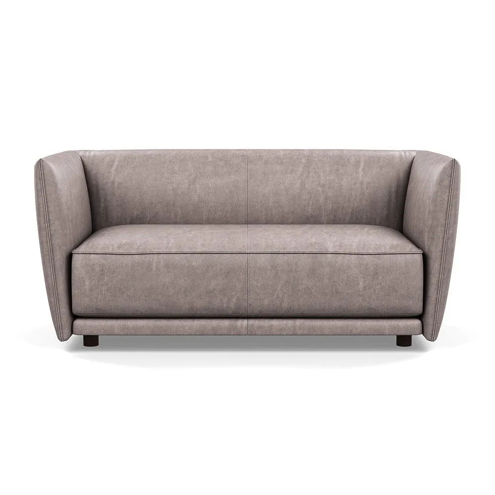 Heal's Valley 2 Seater Sofa Old England Leather Grey 007 1