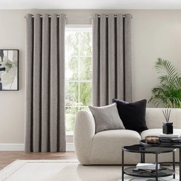 Textured Chenille Eyelet Curtains 2