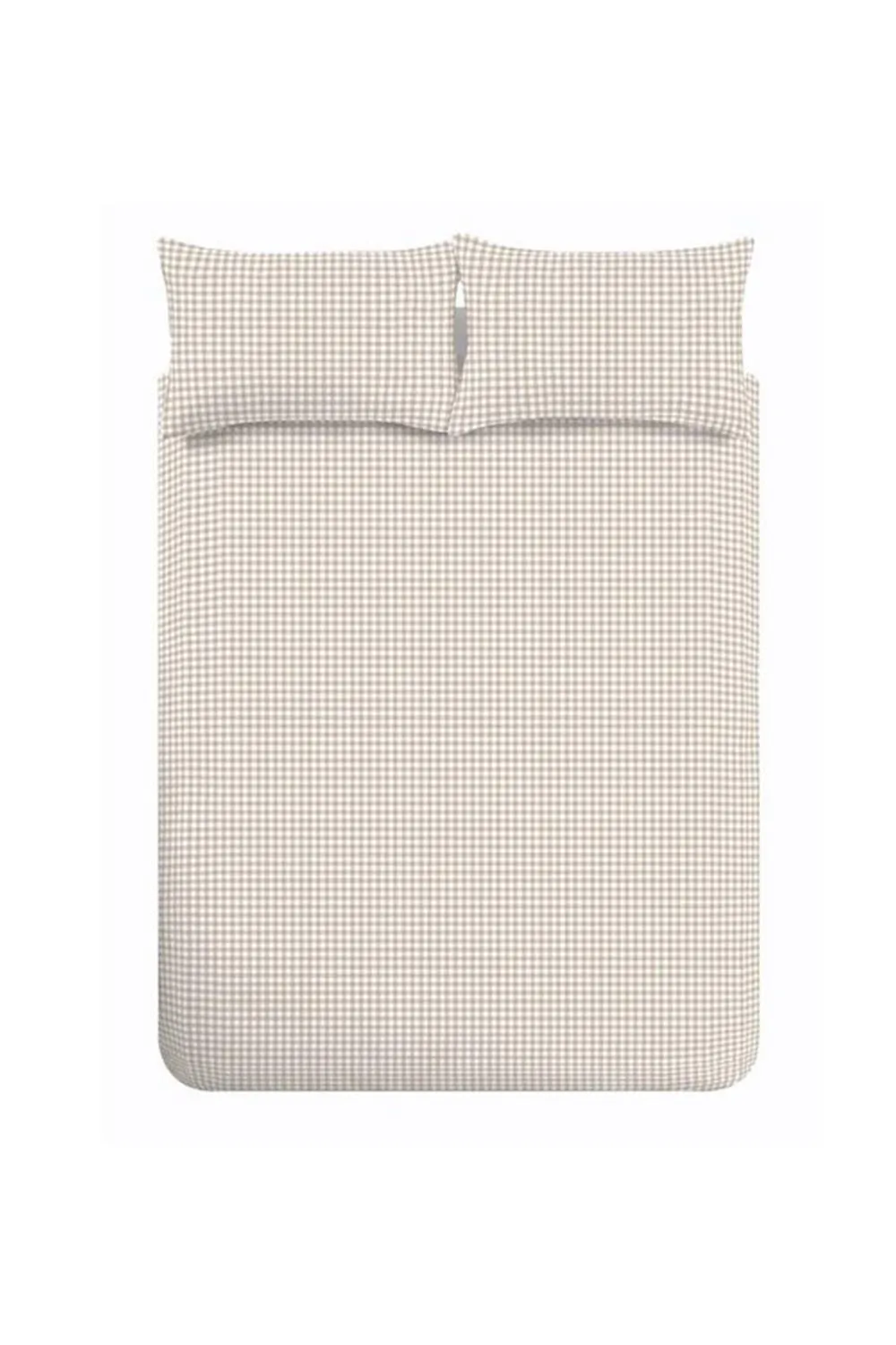 Catherine Lansfield 'Bamford Gingham Check' Reversible Duvet Cover Set in Natural 5
