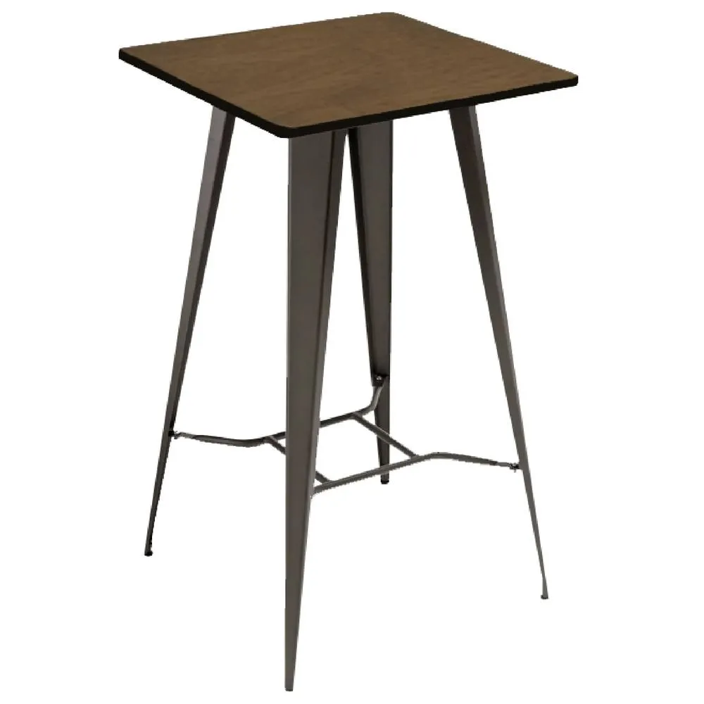 netfurniture Belmont Bar Stool & Tolix Square Table Package in Black 6