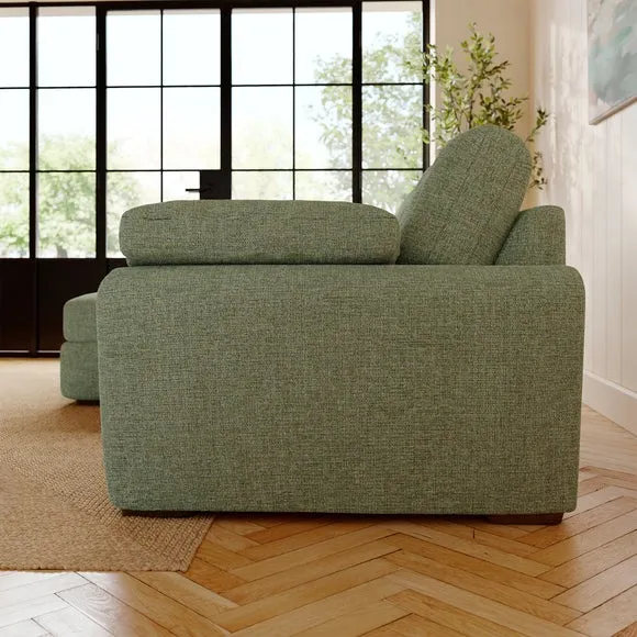 Milton Textured Chenille Corner Chaise Sofa 3