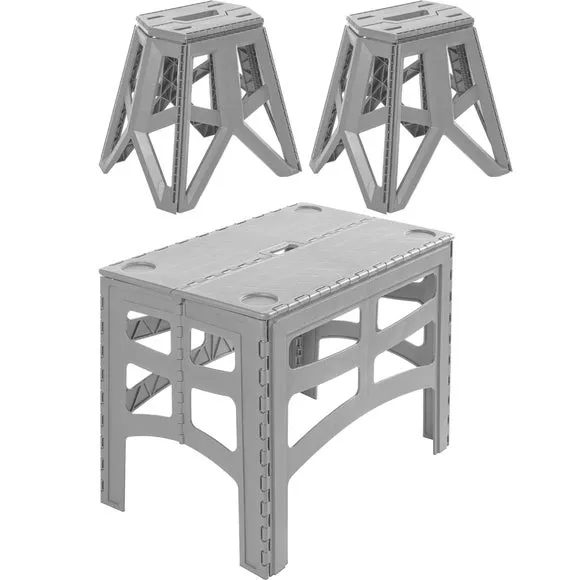 Timo Large Foldable Dining Table with 2 Chairs