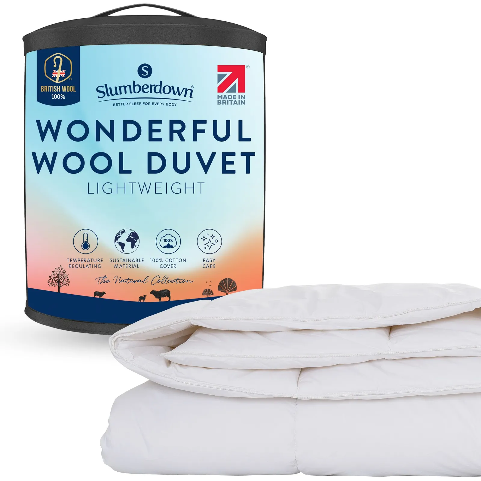 Slumberdown Wonderful Wool Lightweight Duvet in White 2
