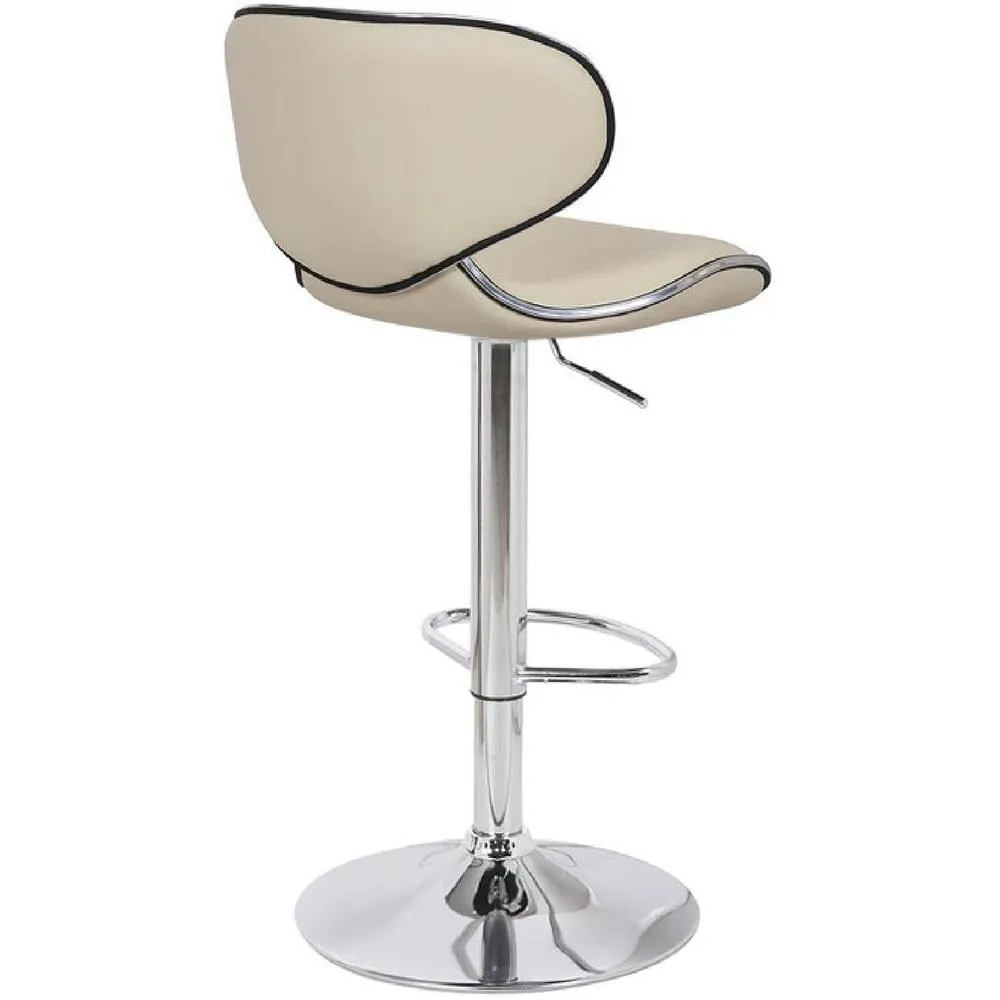 netfurniture Planet Cream Kitchen Breakfast Bar Stool Padded Height Adjustable 5