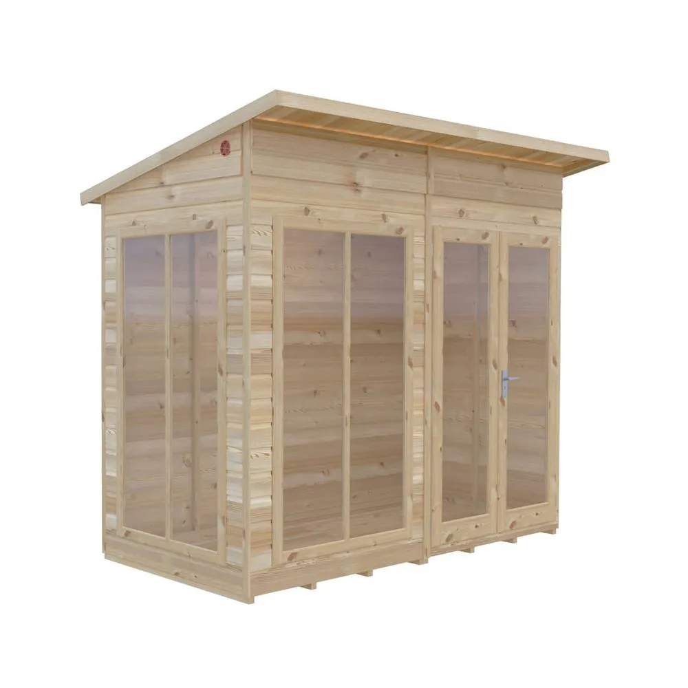 Shires Lela 8x4 Summerhouse - L125.8 x W238 x H229.9 cm in Light Brown 3