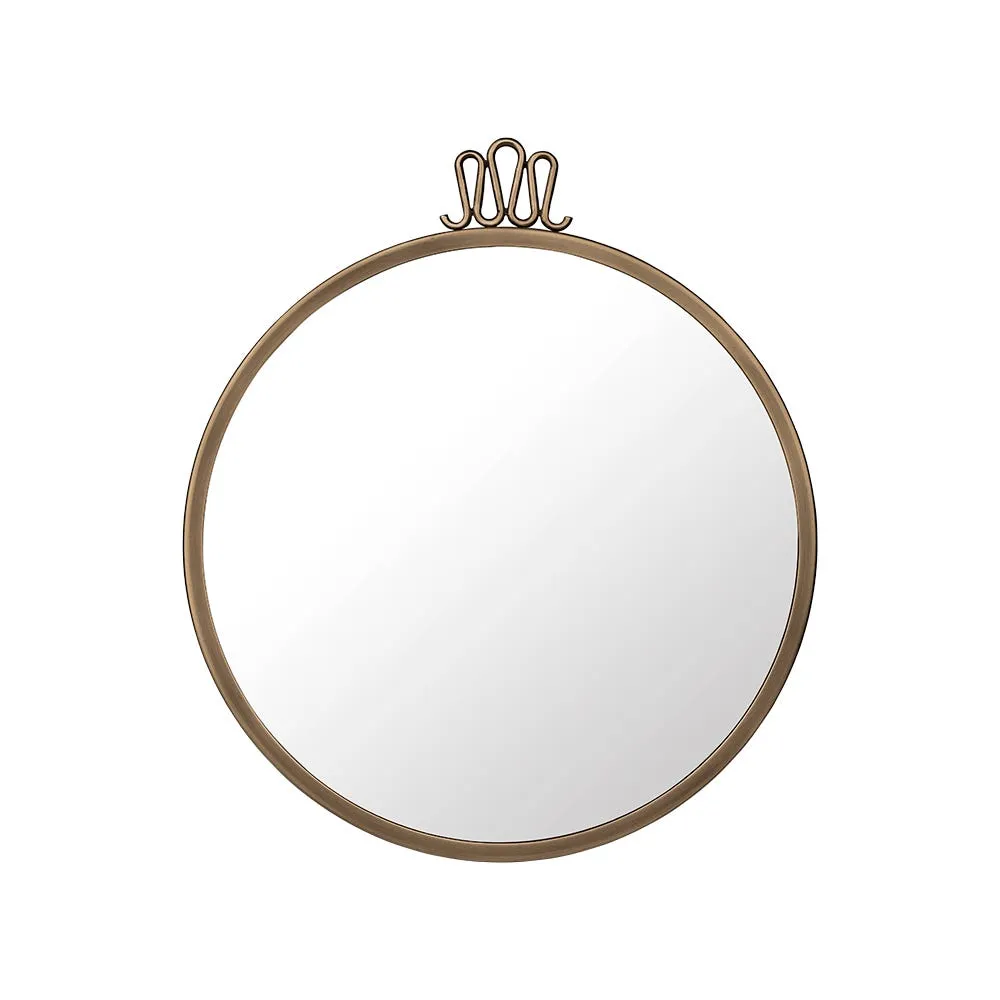 Gubi Randaccio Round Wall Mirror Ø42cm Antique Brass 2