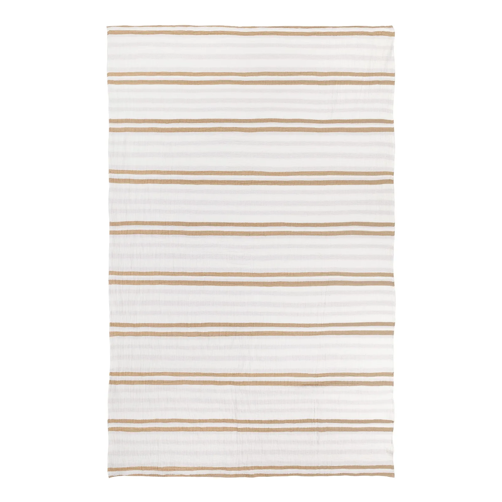 Yard Woven Stripe 100% Cotton Bedspread in Light Brown 5