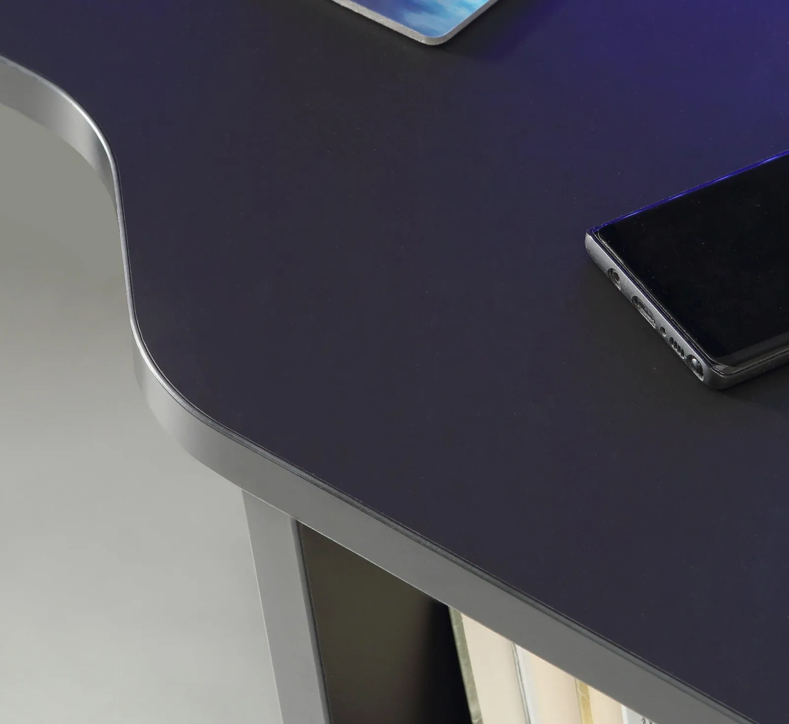Furniture To Go Loadout Wide Black Gaming Desk with Colour Changing LED 5