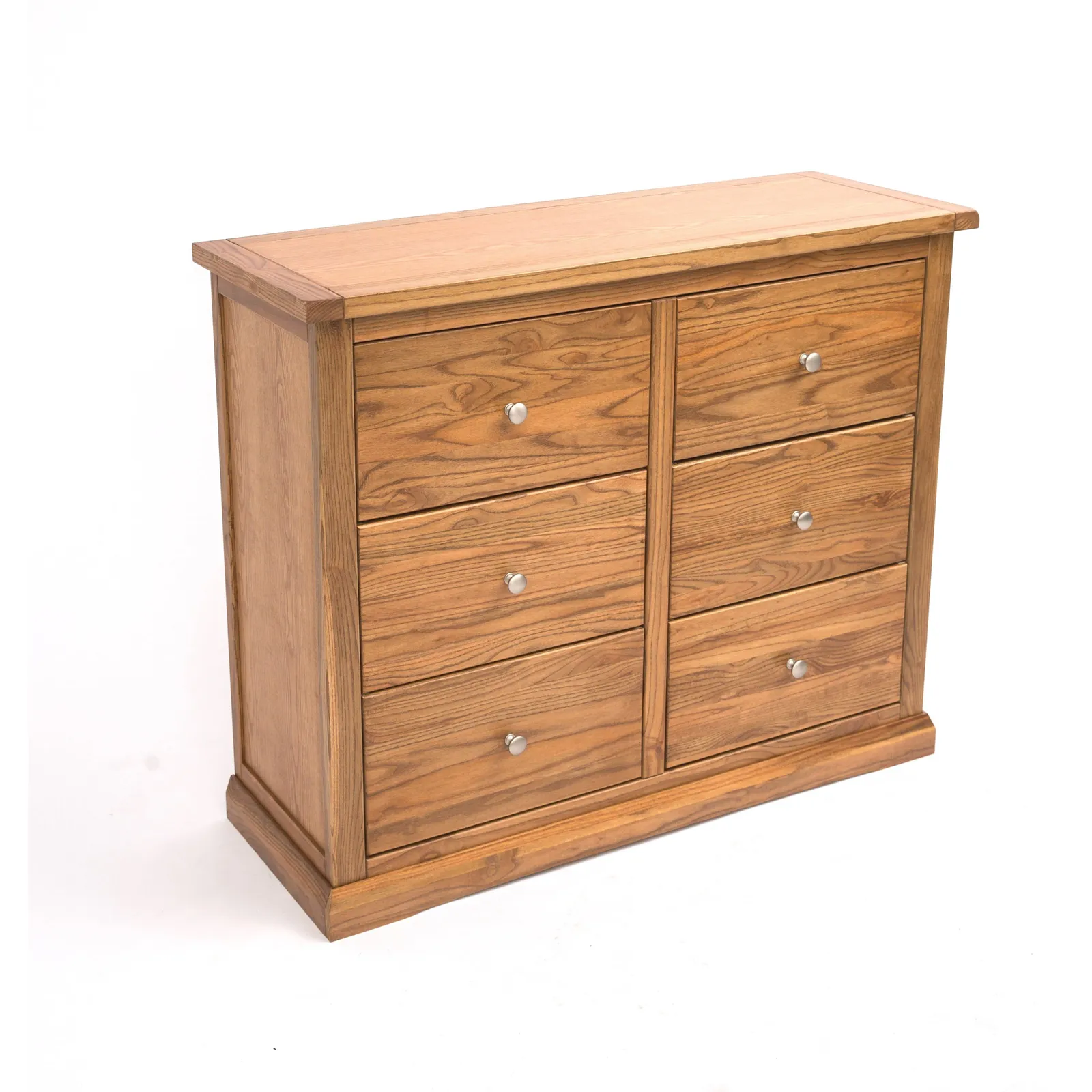 Cabinet Bits Salerno 6 Drawer Chest of Drawers Chrome Knob in Natural 3