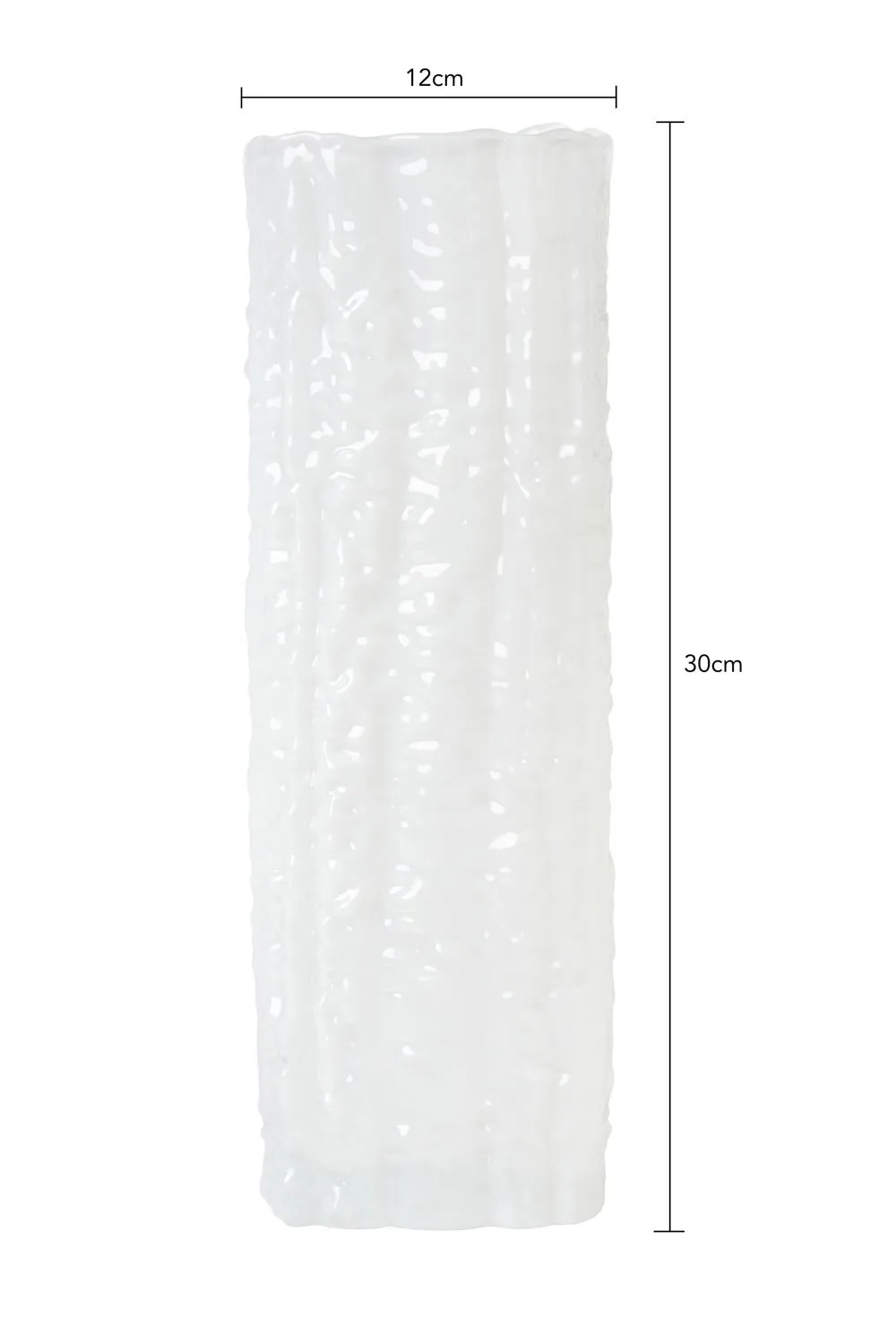 BHS Milky Glass Vase in White 4