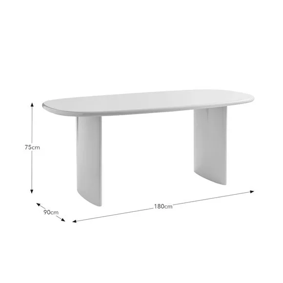 Elements Ellis 6 Seater Oval Dining Table 6