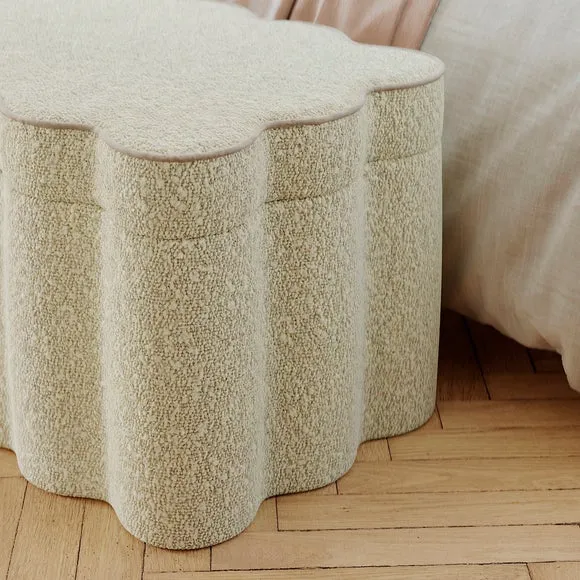 Wavie Tonal Boucle Storage Ottoman 5