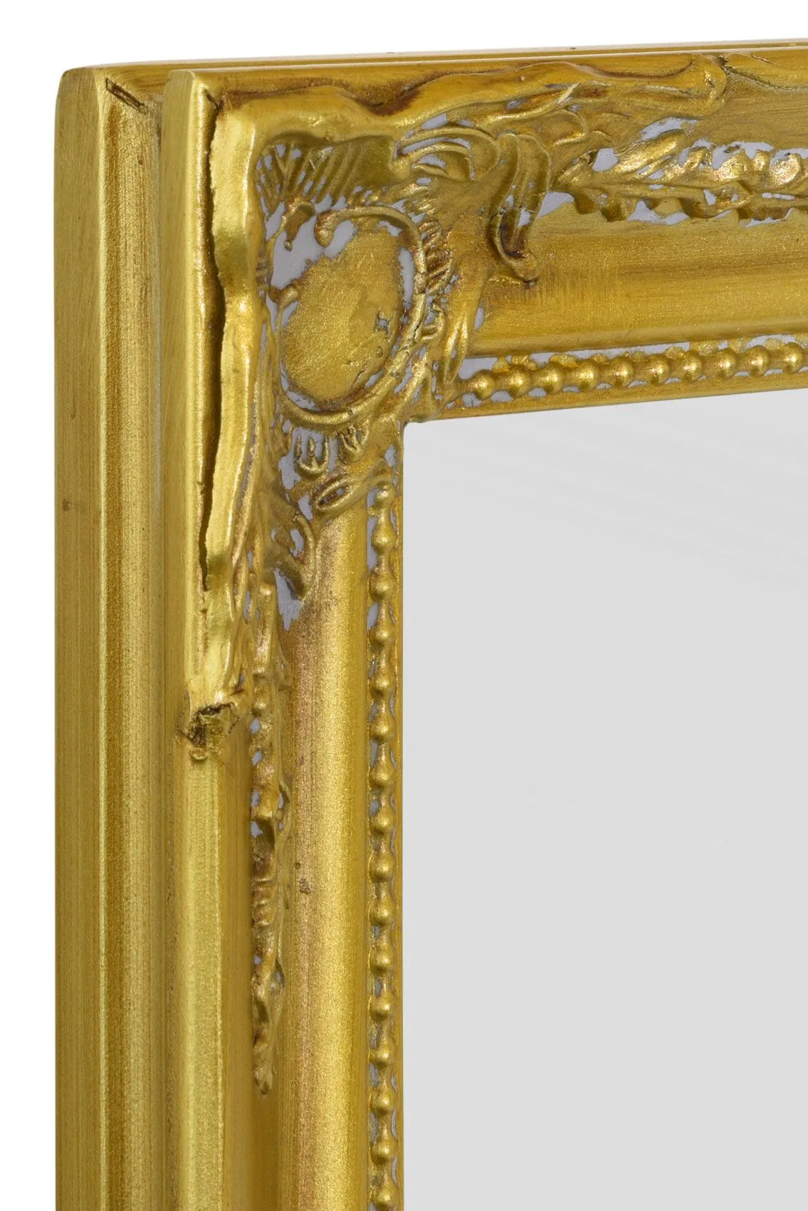 MirrorOutlet Fraser Gold Beaded Dress Mirror 122cm x 41cm 3