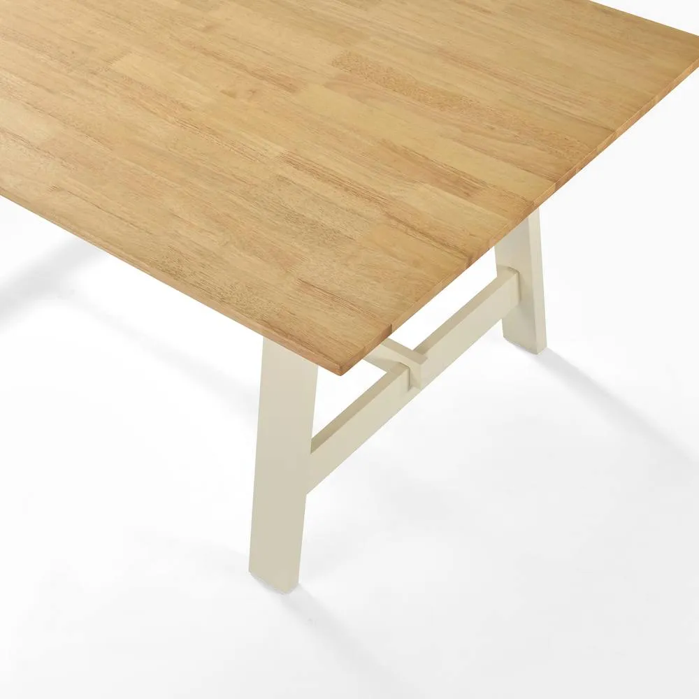 FurnitureboxUK Blakeney Rectangular Wood 6 Seater Dining Table in Light Brown 5
