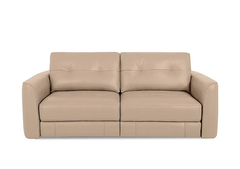 Drift 2.5 Seater Leather Power Glider Sofa - BV Pebble - Sofas and Armchairs - In Time for Christmas