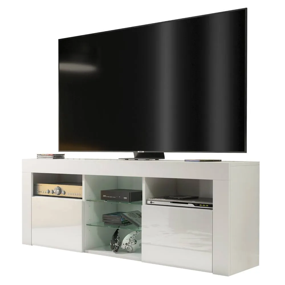 Creative Furniture Pulse TV Unit 145cm - White with Gloss Doors 3