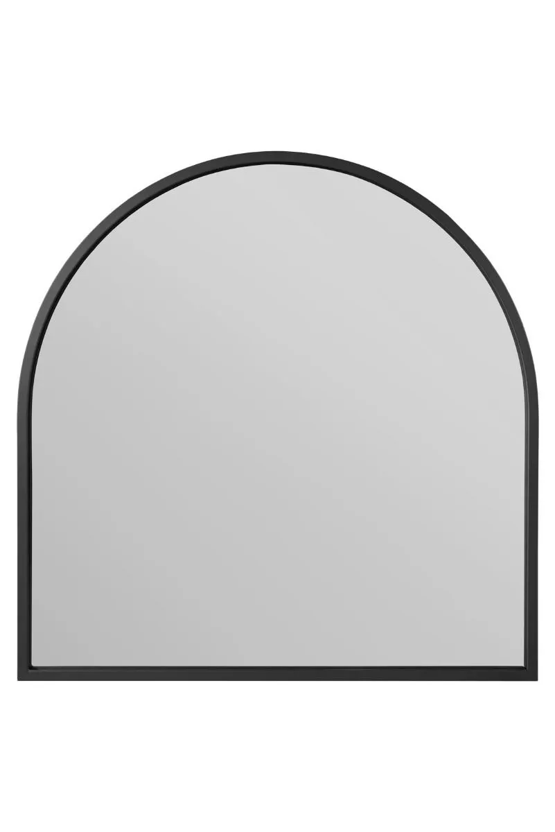 MirrorOutlet Black Framed Arched Leaner/Wall Mirror 39" X 39" (100CM X 100CM)