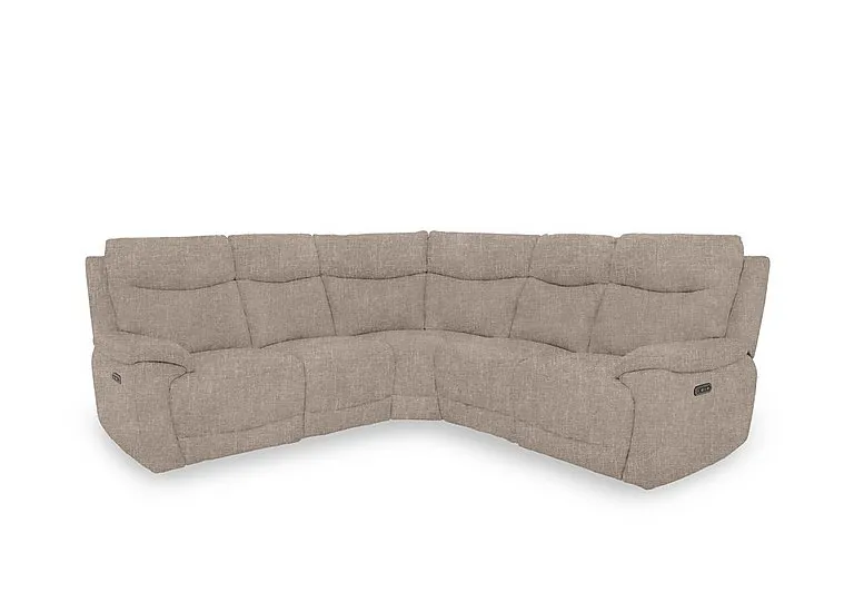 Sloane Fabric Large Power Recliner Corner Sofa with Power Headrests - Anivia Khaki
