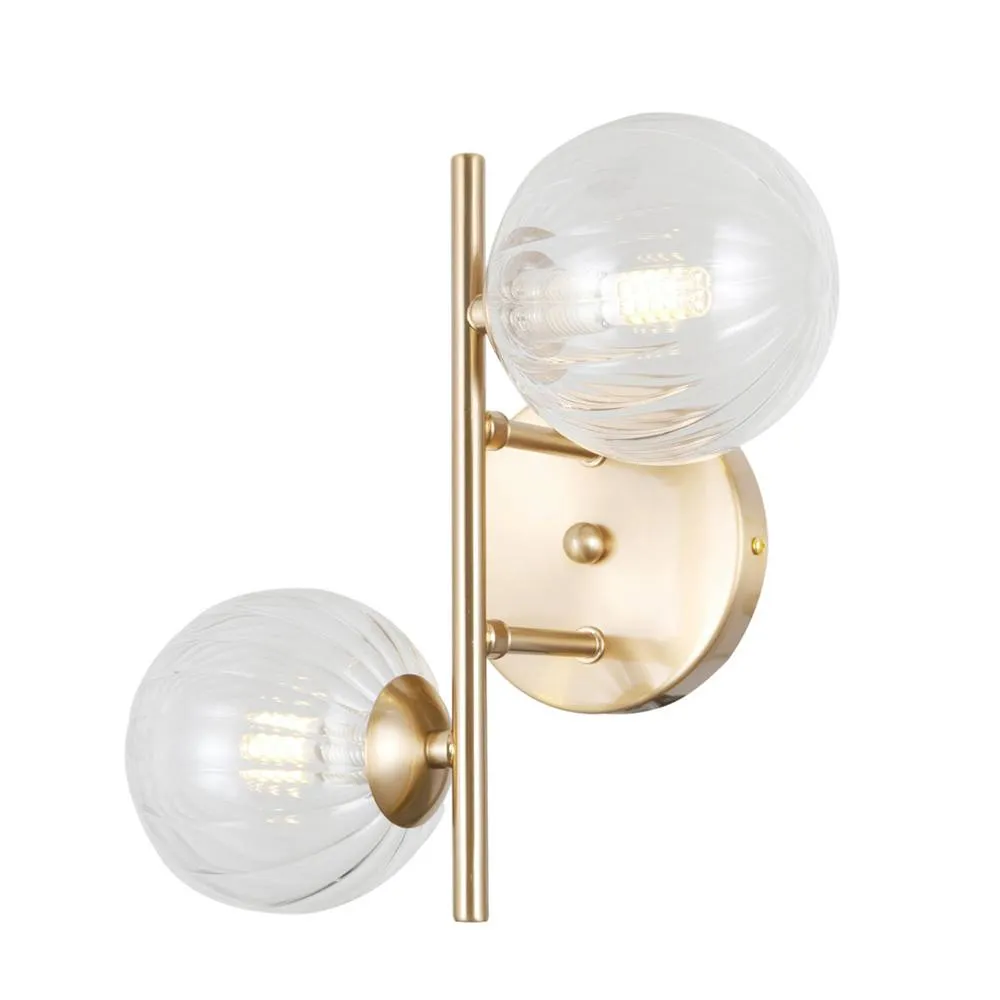 Netlighting Toledo Globe Wall Lights Gold 2xG9 3