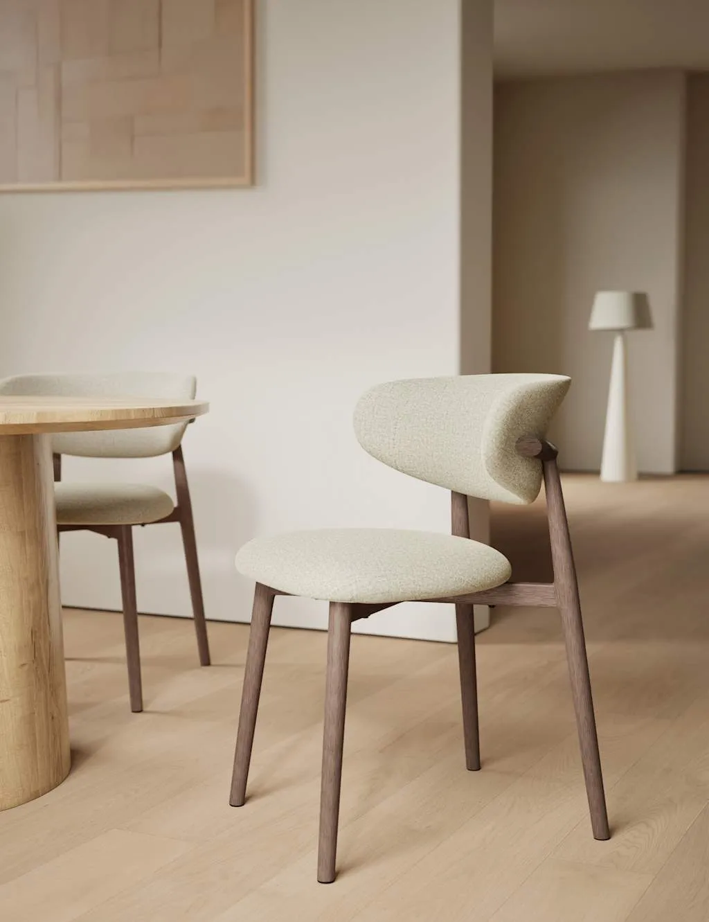 Gallery Direct Set of 2 Arc Dining Chairs Soft White