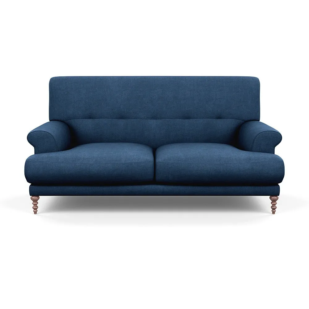 Scp Oscar 2 Seater Formal Sofa Capelo Linen-Cotton Ink Spot Walnut Feet 1