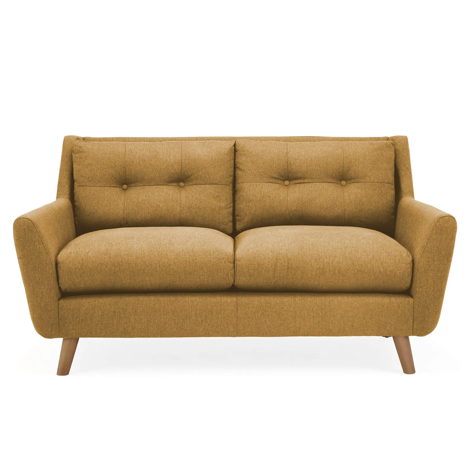 Halston Fabric 2 Seater Sofa Yellow