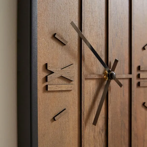 Fulton Industrial Rectangular Wall Clock 2