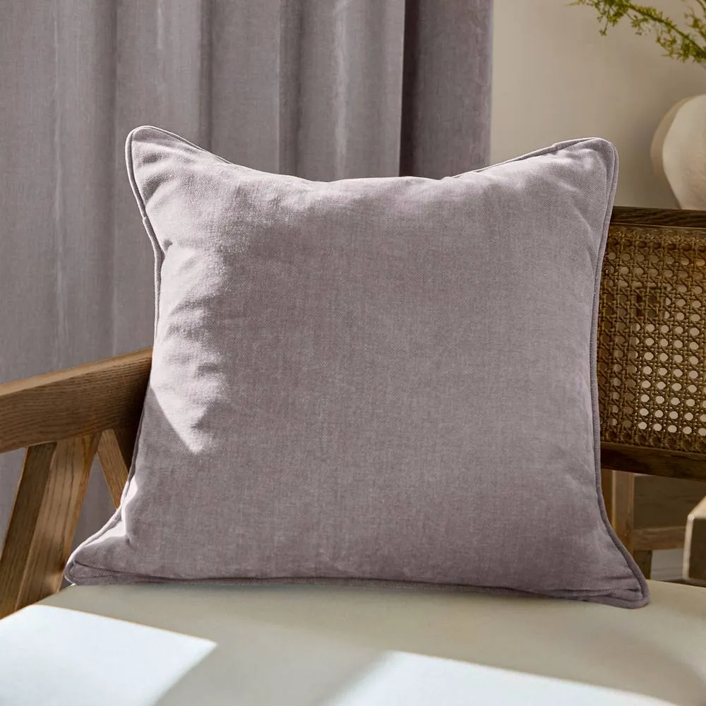 Yard Heavy Chenille Woven Piped Cushion in Mauve