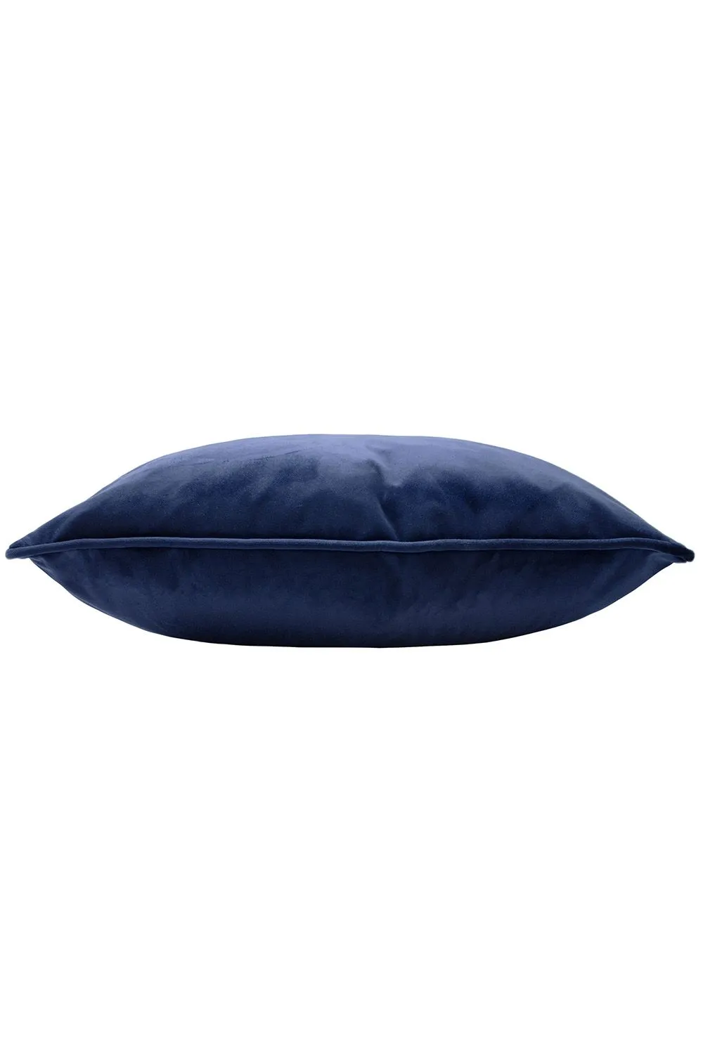 Paoletti Hortus Embroidered Bee Soft Velvet Pipe Trimmed Cushion in Navy 3