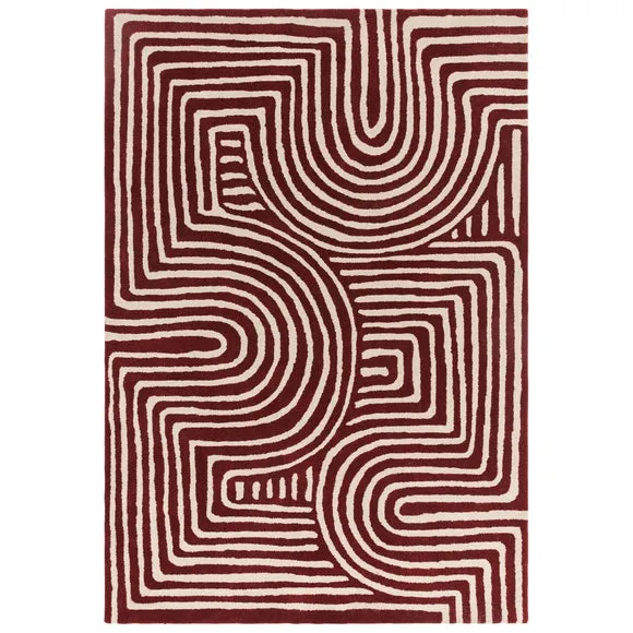 Asiatic Reef Curve Plum Wool Rug 4