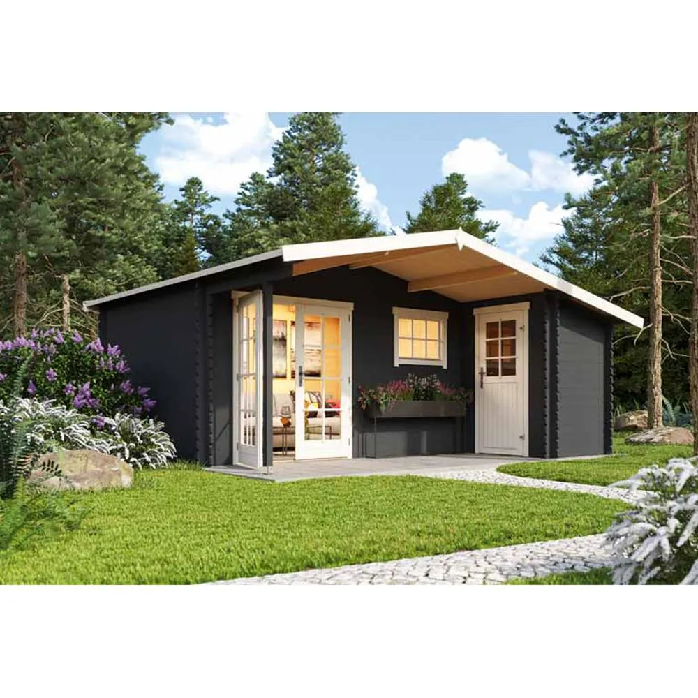 Lasita Maja Ltd Little Rock-Log Cabin, Home Office - L558.7xW480xH245.1 cm in Brown 4