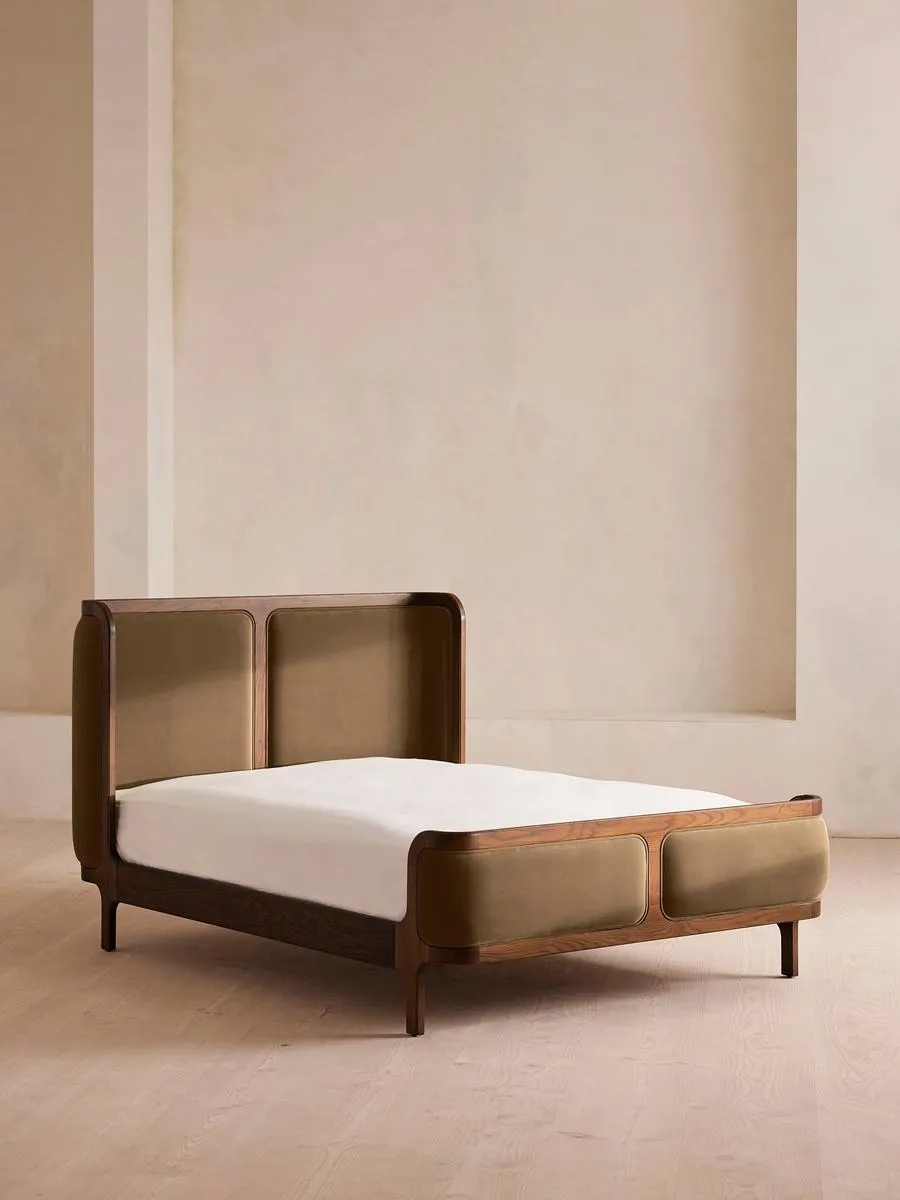 Belsa Bed, Super King, Velvet, Truffle