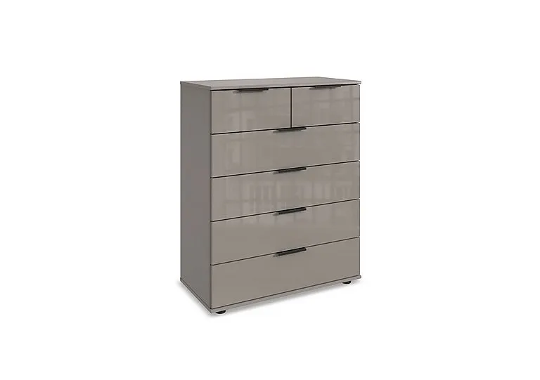 Antoni 6 Drawer Decor Chest with Glass Drawers