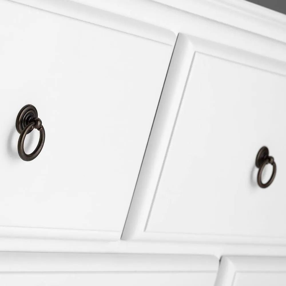 Statement Furniture Romance 3 Over 4 Chest of Drawers in Cool White 6