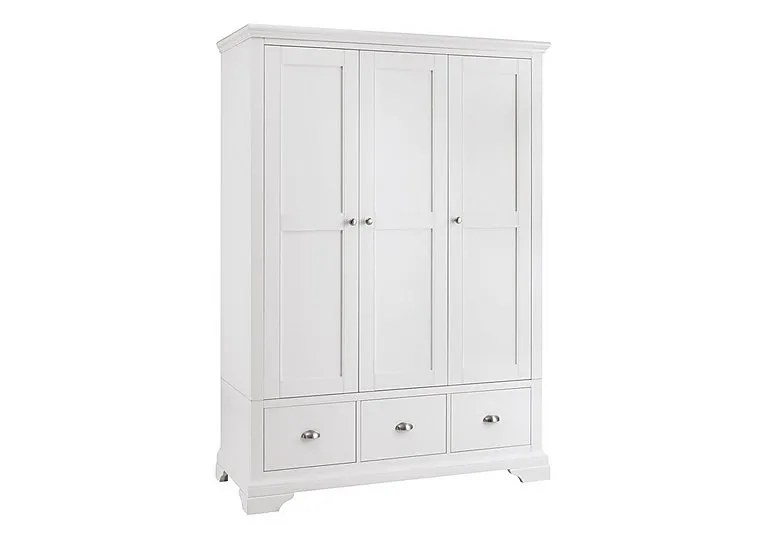 Emily 3 Door Wardrobe - White
