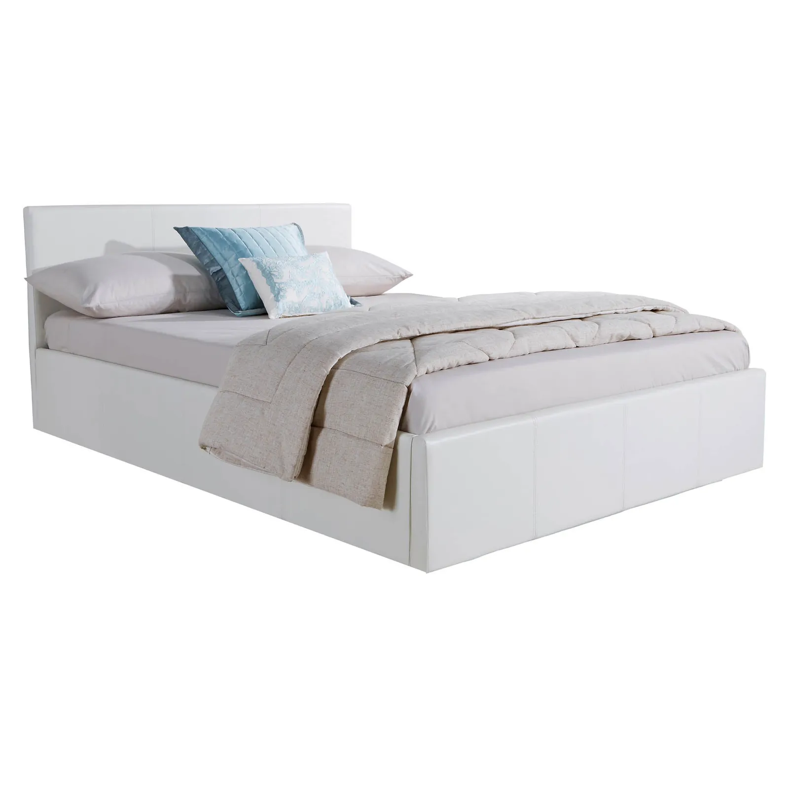 Side Lift Ottoman Bed, Faux Leather