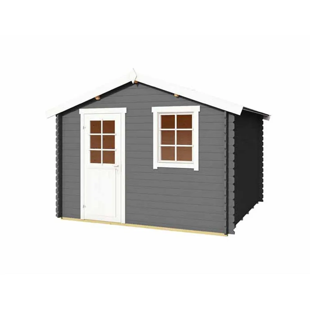 Lasita Maja Ltd Wels 3-Log Cabin, Garden Room, Home Office - L339.8xW320xH245.1 cm in Light Oak 5