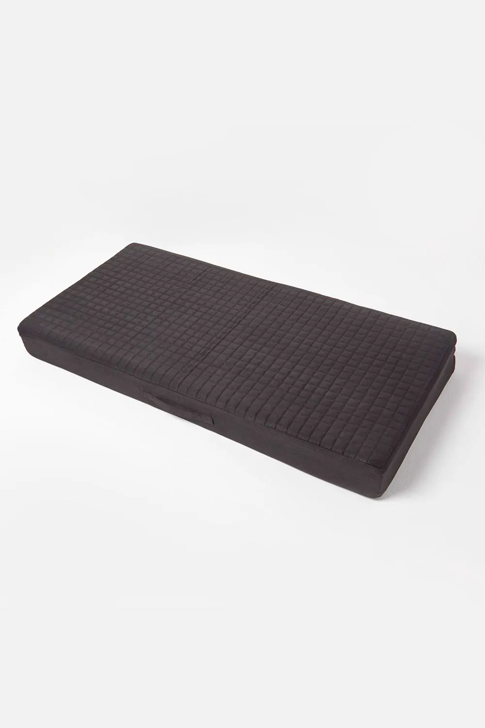Homescapes Quilted Polyester 2 Seater Orthopaedic Booster Cushion Cover in Black 5