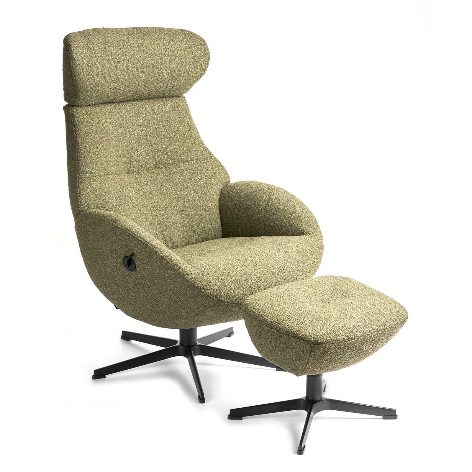 Conform Globe X- Foot Footstool, Green Fabric | Barker & Stonehouse 3