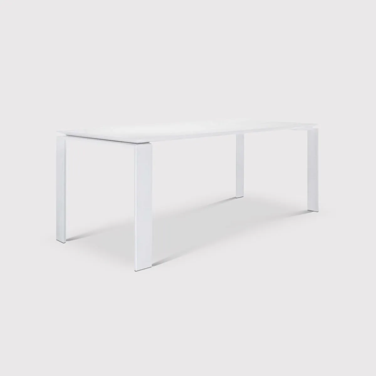 Kartell Four Dining Table 223X79, White Metal | W223cm | Barker & Stonehouse